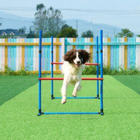 Dog Agility Training Equipment 7 PCS Set W/ Hurdles 2 Tunnels Jump Ring