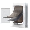 Pet Door, Medium, with Three Magnetic Flaps and Metal Frame, Strong and Weatherproof Dog Door for Interior and Exterior Doors, Easy to Install
