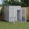 Dog House Light Grey Galvanized Steel Extra Large Durable