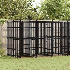 Dog Kennel Black Powder-coated steel Extra Large Durable