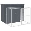 Dog House Anthracite Galvanized Steel 84.3 x 99.6 x 71.3 in