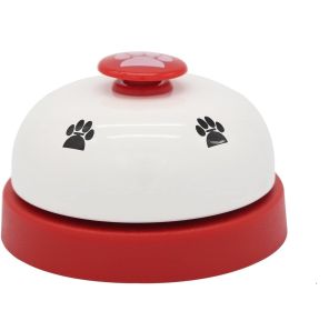 Pet Training Bell with Clicker, Non-Slip Pet Potty Training Bell, Interactive Communication Tool for Housebreaking (Color: Red)