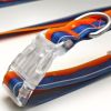 Blue-Orange Gradient Dog Collar & Leash Set, Waterproof Wear-Resistant TPU, Transparent Quick-Release Buckle, for Small & Medium Dogs