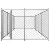 Dog Kennel Silver Galvanized Steel Large Dog Kennel Rectangular