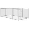 Dog Kennel Silver Galvanized Steel Large Dog Kennel Rectangular