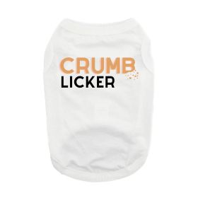 Crumb Licker Dog Shirt (Color: White, size: large)